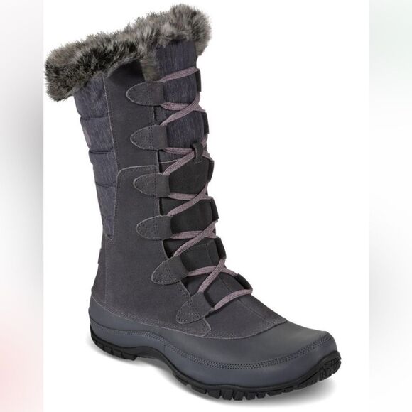 The North Face Women's Nuptse Pur-na Boot, size 7 , Iron Gate Grey/Quail Grey. - Picture 1 of 10